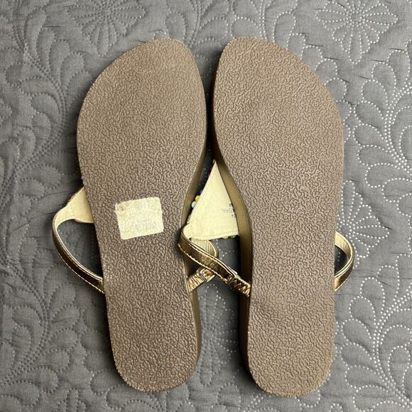 CATO Afrocentric Sandals Beaded Pretty Beach Vacation Cruise SZ 9 Resort Chic - Picture 3 of 8